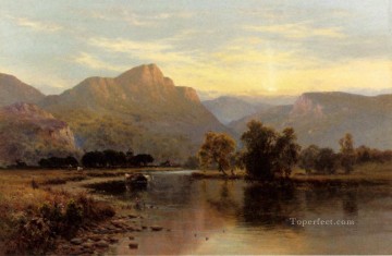 Tal y Llyn North Wales landscape Alfred de Breanski Snr Oil Paintings